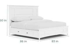 Mor Furniture Beds|Bay Creek Panel Bed In Light Gray, Queen