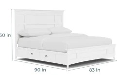 Mor Furniture Beds|Bay Creek Panel Bed In Light Gray, Queen