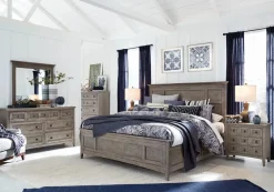 Mor Furniture Beds|Bay Creek Panel Bed In Light Gray, Queen