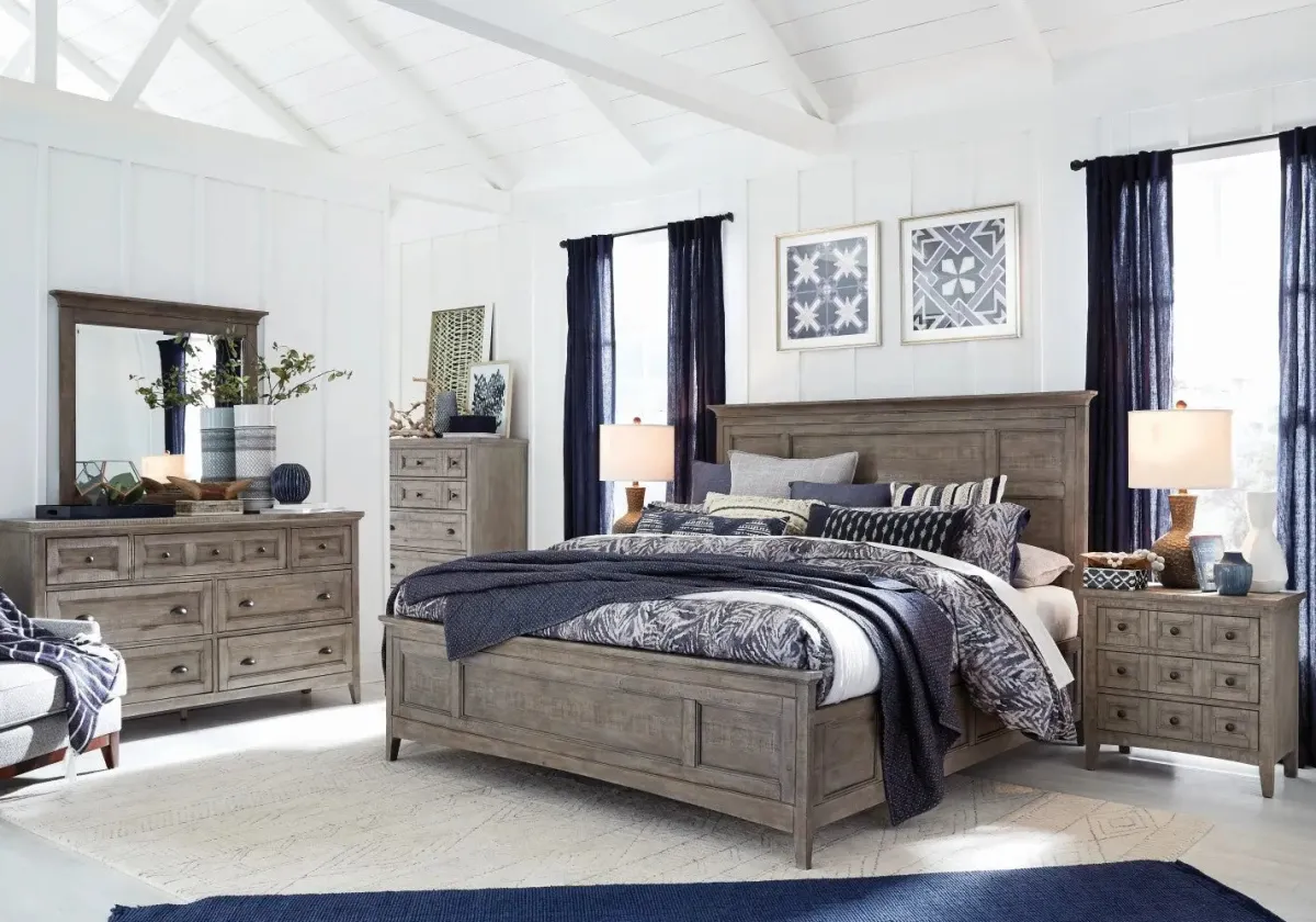 Mor Furniture Beds|Bay Creek Panel Bed In Light Gray, Queen