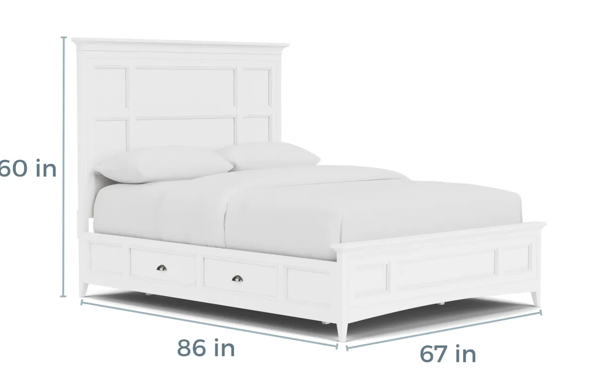 Mor Furniture Beds|Bay Creek Panel Bed In Light Gray, Queen