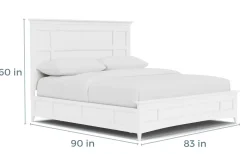 Mor Furniture Beds|Bay Creek Panel Bed In Light Gray, Queen