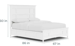 Mor Furniture Beds|Bay Creek Panel Bed In Light Gray, Queen