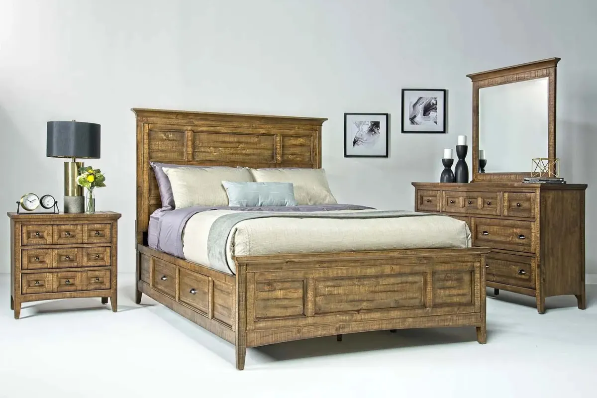 Mor Furniture Beds|Bay Creek Panel Bed In Light Gray, Queen