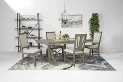 Mor Furniture Dining Chairs|Bay Creek Side Chair In Light Gray, V-Back