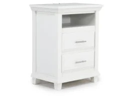 Mor Furniture Bedroom Sets|Bella Panel Bed, Dresser, Mirror & Nightstand In White, Twin