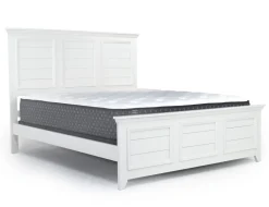 Mor Furniture Bedroom Sets|Bella Panel Bed, Dresser, Mirror & Nightstand In White, Twin