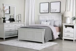 Mor Furniture Beds|Bella Panel Bed In White, Twin