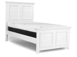 Mor Furniture Beds|Bella Panel Bed In White, Twin
