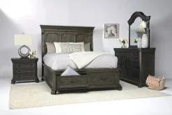 Mor Furniture Nightstands|Bellamy 4 Drawer Nightstand In Charcoal
