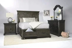 Mor Furniture Nightstands|Bellamy 4 Drawer Nightstand In Charcoal