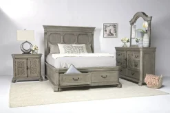 Mor Furniture Nightstands|Bellamy 4 Drawer Nightstand In Charcoal