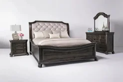 Mor Furniture Beds|Bellamy Sleigh Bed W/ Storage In White, Queen