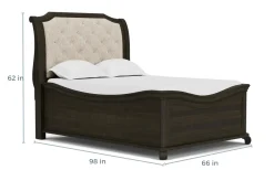 Mor Furniture Beds|Bellamy Sleigh Bed W/ Storage In White, Queen