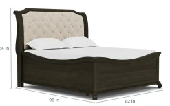 Mor Furniture Beds|Bellamy Sleigh Bed W/ Storage In White, Queen