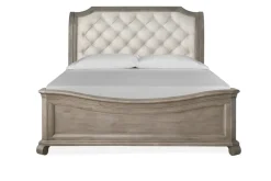 Mor Furniture Beds|Bellamy Sleigh Bed W/ Storage In White, Queen