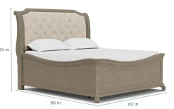 Mor Furniture Beds|Bellamy Sleigh Bed W/ Storage In White, Queen