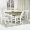 Mor Furniture Seating For 4|Counter Height Dining Sets|Bellevue Counter Height Dining Table & 4 Stools In Antique White