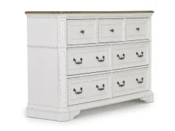 Mor Furniture Dressers & Chests|Bellevue Dresser In Antique White & Walnut