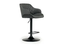Mor Furniture Barstools|Seating For 2|Bentley Adjustable Height Round Pub Table In Black & 2 Eagle Barstools, Swivel