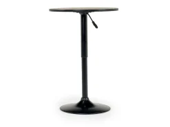 Mor Furniture Barstools|Seating For 2|Bentley Adjustable Height Round Pub Table In Black & 2 Eagle Barstools, Swivel