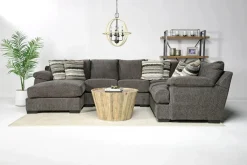 Mor Furniture Sectionals|Bermuda Tux Loveseat Chaise Sectional, Left Facing, Down - Custom Order