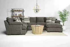 Mor Furniture Sectionals|Bermuda Tux Loveseat Chaise Sectional, Left Facing, Down - Custom Order