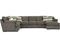 Mor Furniture Sectionals|Bermuda Tux Sofa Chaise Sectional In , Left Facing Victory Sterling