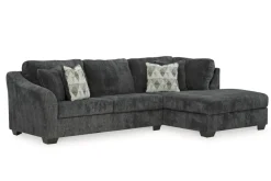 Mor Furniture Sofas|Biddeford Full Pullout Sofa Chaise In Shadow, Left Facing