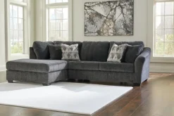 Mor Furniture Sofas|Biddeford Full Pullout Sofa Chaise In Shadow, Left Facing