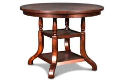 Mor Furniture Seating For 4|Round Dining Sets|Bixby Round Counter Height Dining Table & 4 Stools In Espresso