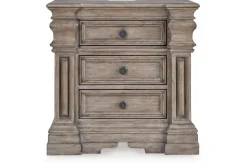 Mor Furniture Nightstands|Blairhurst 3 Drawer Charging Nightstand In Light Grayish Brown