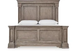 Mor Furniture Bedroom Sets|Blairhurst Panel Bed, Dresser, Mirror & Nightstand In Light Grayish Brown, Queen