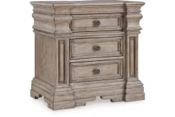 Mor Furniture Bedroom Sets|Blairhurst Panel Bed, Dresser, Mirror & Nightstand In Light Grayish Brown, Queen