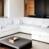 Mor Furniture Sectionals|Bliss Tux Loveseat Chaise Sectional In Mist Gray