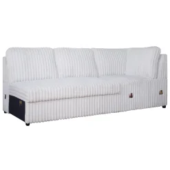 Mor Furniture Sectionals|Bliss Tux Loveseat Chaise Sectional In Mist Gray