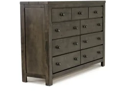Mor Furniture Bedroom Sets|Blue Ridge Panel Bed, Dresser, Mirror & Nightstand In Rustic Gray, Queen
