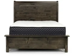 Mor Furniture Beds|Blue Ridge Panel Bed In Rustic Gray, Queen