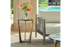 Mor Furniture Outdoor Accent Tables|Bohdi Outdoor Round Accent Table In Gold