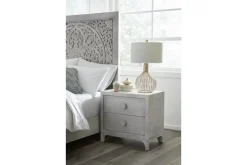 Mor Furniture Nightstands|Boho Chic Nightstand In Washed White