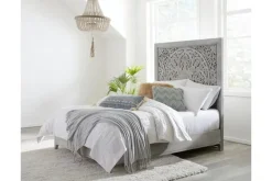 Mor Furniture Beds|Boho Chic Platform Bed In Washed White, Full