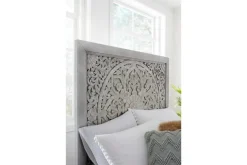 Mor Furniture Beds|Boho Chic Platform Bed In Washed White, Full