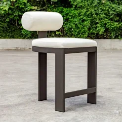 Mor Furniture Counter Height Stools|Barstools|Bolster Outdoor Counter Height Stool In White