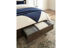 Mor Furniture Beds|Boracay Panel Bed W/ Storage In Wild Oats Brown, Queen