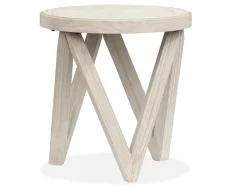 Mor Furniture Sofa & End Tables|Bostwick Round End Table In Coconut Cream