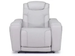 Mor Furniture Recliners|Bowden 2 Power Recliner In Blanca Light Gray Leather