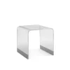 Mor Furniture Sofa & End Tables|Bowie End Table In Clear Acrylic/Brushed Stainless Steel