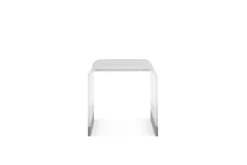 Mor Furniture Sofa & End Tables|Bowie End Table In Clear Acrylic/Brushed Stainless Steel