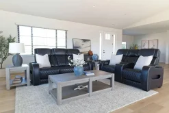 Mor Furniture Reclining Loveseats|Loveseats|Boyington 2 Power Console Loveseat In Gray Leather