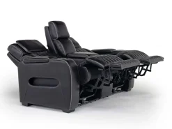 Mor Furniture Reclining Loveseats|Loveseats|Boyington 2 Power Console Loveseat In Gray Leather
